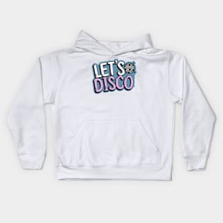 DISCO  - Let's Disco Mirror ball (blue/lavender) Kids Hoodie